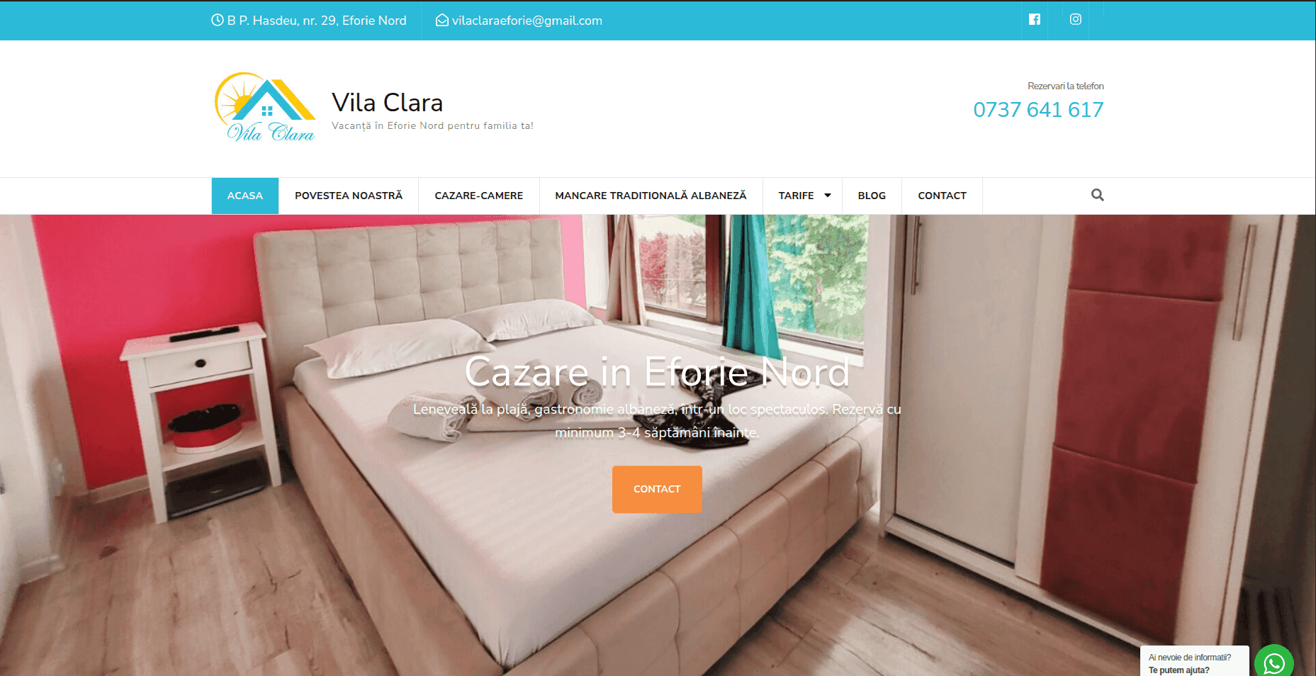 Vila Clara website mockup