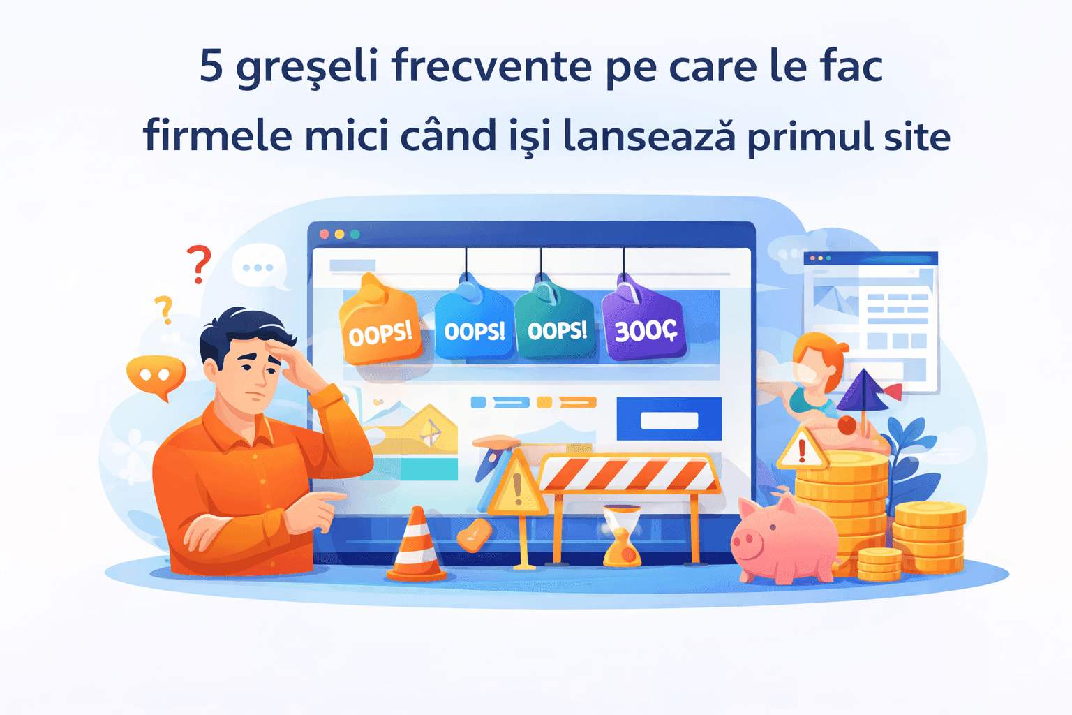 5 greșeli frecvente pe care le fac firmele mici când își lansează primul site